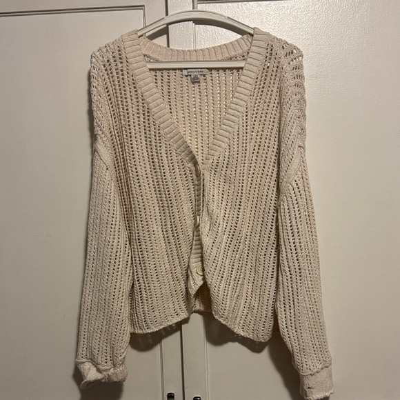 American Eagle Outfitters Sweaters - American Eagle Outfitters Cream Open-Knit Cardigan